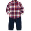 Little Me Clothes for Baby Boy’s 2-Piece Woven Pant Sets, 12 Months to 4T(Blue/Red)