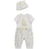 Little Me Clothes for Baby Boys’ Bodysuit, Pant and Hat Set, 3 Months – 12 Months(Oatmeal Giraffes)