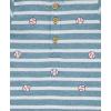 Little Me Clothes for Baby Boys’ Soft Cotton Short Sleeve Romper T-Shirt and Coordinating Hat Set, 3 to 12 Months(Denim Blue)