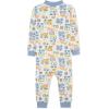 Little Me Clothes for Baby Boys’ Zip Front Pajama Footie, 12-24 Months(Marshmallow/Placid Blue)