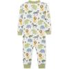 Little Me Clothes for Baby Boys’ Zip Front Pajama Footie, 12-24 Months(Marshmallow/Tarragon)