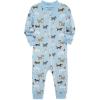Little Me Clothes for Baby Boys’ Zip Front Pajama Footie, 12-24 Months(Nantucket Blue)