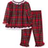 Little Me Clothes for Baby Boys’ and Girls’ Christmas Matching Plaid Pajamas and Nightgowns, 3 Months up to Girls 10(Girl Plaid 2pc Pj)