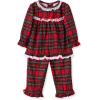 Little Me Clothes for Baby Boys’ and Girls’ Christmas Matching Plaid Pajamas and Nightgowns, 3 Months up to Girls 10(Girl Plaid 2pc Pj)