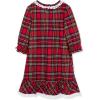 Little Me Clothes for Baby Boys’ and Girls’ Christmas Matching Plaid Pajamas and Nightgowns, 3 Months up to Girls 10(Xmas Holiday Christmas Plaid Nightgown Girls)