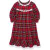 Little Me Clothes for Baby Boys’ and Girls’ Christmas Matching Plaid Pajamas and Nightgowns, 3 Months up to Girls 10(Xmas Holiday Christmas Plaid Nightgown Girls)
