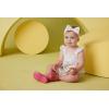 Little Me Clothes for Baby Girls’ 100% Cotton Woven Bubble Romper and Headband Set, 3 to 12 Months(Multicolored)