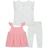 Little Me Clothes for Baby Girls’ 3-Piece Tunic and Pant Play Sets, 12 Months – 4 Toddler(Floral)