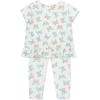 Little Me Clothes for Baby Girls’ 3-Piece Tunic and Pant Play Sets, 12 Months – 4 Toddler(Ivory Print)