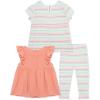 Little Me Clothes for Baby Girls’ 3-Piece Tunic and Pant Play Sets, 12 Months – 4 Toddler(Pink)