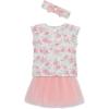 Little Me Clothes for Baby Girls’ Fashion Skirt and Headband Set, Pink, 12 Months – 4 Toddler(Pink)