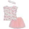 Little Me Clothes for Baby Girls’ Fashion Skirt and Headband Set, Pink, 12 Months – 4 Toddler(Pink)