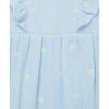 Little Me Clothes for Baby Girls’ Gauze Romper and Headband Set, 3-12 Months(Blue Daisy)