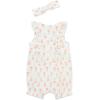 Little Me Clothes for Baby Girls’ Gauze Romper and Headband Set, 3-12 Months(Pink)