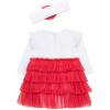 Little Me Clothes for Baby Girls’ Holiday Bodysuit and Dress Set, 3 Months – 12 Months(Candy White)
