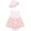 Little Me Clothes for Baby Girls’ Popover Bodysuit Dress and Hat Set, 3-12 Months(Chrystal Rose/White)