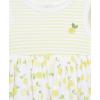Little Me Clothes for Baby Girls’ Popover Bodysuit Dress and Hat Set, 3-12 Months(Pale Banana/White)