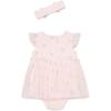Little Me Clothes for Baby Girls’ Popover Bodysuit Dress and Headband Set, 3-12 Months(Barely Pink)