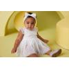 Little Me Clothes for Baby Girls’ Popover Bodysuit Dress and Headband Set, 3-12 Months(White)