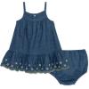 Little Me Clothes for Baby Girls’ Sundress with Panty, 12 Months – 4 Toddler(Blue)