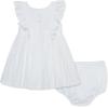 Little Me Clothes for Baby Girls’ Sundress with Panty, 12 Months – 4 Toddler(White)