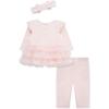 Little Me Clothes for Baby Girls’ Tutu Shirt and Legging Set, 3 Months to 24 Months(Barely Pink/Gold Dot Shine)