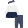 Little Me Clothes for Baby Girls’ Tutu Shirt and Legging Set, 3 Months to 24 Months(Medieval Blue/Marshmallow)