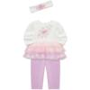 Little Me Clothes for Baby Girls’ Tutu Shirt and Legging Set, 3 Months to 24 Months(Orchid Bouquet)