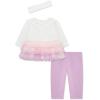 Little Me Clothes for Baby Girls’ Tutu Shirt and Legging Set, 3 Months to 24 Months(Orchid Bouquet)