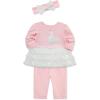 Little Me Clothes for Baby Girls’ Tutu Shirt and Legging Set, 3 Months to 24 Months(Rose Shadow/Marshmallow)