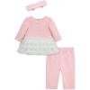 Little Me Clothes for Baby Girls’ Tutu Shirt and Legging Set, 3 Months to 24 Months(Rose Shadow/Marshmallow)