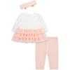 Little Me Clothes for Baby Girls’ Tutu Shirt and Legging Set, 3 Months to 24 Months(Seashell Pink/Marshmallow)