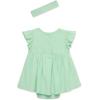 Little Me Simply Essential Solids 100% Organic Clothes for Baby Girls’ Dress and Headband Set, 3-12 Months