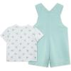 Little Me baby-boys 2-piece Tee Shirt and Shortall Set(Aquifer/Pale Grey)