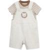 Little Me baby-boys 2-piece Tee Shirt and Shortall Set(Oatmeal Heather/Acorn)