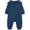 Little Me Baby Boys’ Essential Solids Quilted Hooded Zip Up Jumpsuit Coverall, 0-12 Months