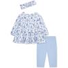 Little Me Baby Girls’ 3-Piece Tunic, Pant and Headband Set, 3-24 Months(Butterfly White)