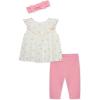 Little Me Baby Girls’ 3-Piece Tunic, Pant and Headband Set, 3-24 Months(Sea Pink)
