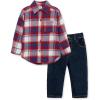 Little Me Clothes for Baby Boy’s 2-Piece Woven Pant Sets, 12 Months to 4T(Blue/Red)