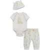 Little Me Clothes for Baby Boys’ Bodysuit, Pant and Hat Set, 3 Months – 12 Months(Oatmeal Giraffes)