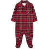 Xmas Holiday Christmas Plaid Footie Sleeper Boys