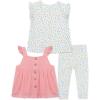 Little Me Clothes for Baby Girls’ 3-Piece Tunic and Pant Play Sets, 12 Months – 4 Toddler(Floral)