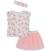 Little Me Clothes for Baby Girls’ Fashion Skirt and Headband Set, Pink, 12 Months – 4 Toddler(Pink)