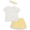 Little Me Clothes for Baby Girls’ Fashion Skirt and Headband Set, Pink, 12 Months – 4 Toddler(Yellow)