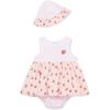 Little Me Clothes for Baby Girls’ Popover Bodysuit Dress and Hat Set, 3-12 Months(Chrystal Rose/White)