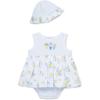 Little Me Clothes for Baby Girls’ Popover Bodysuit Dress and Hat Set, 3-12 Months(Nantucket Breeze)