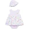 Little Me Clothes for Baby Girls’ Popover Bodysuit Dress and Hat Set, 3-12 Months(Orchid Bouquet/Multi)