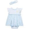 Little Me Clothes for Baby Girls’ Popover Bodysuit Dress and Headband Set, 3-12 Months(Nantucket Breeze/Multi)