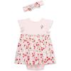 Little Me Clothes for Baby Girls’ Popover Bodysuit Dress and Headband Set, 3-12 Months(Pink Strawberries)
