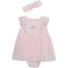Little Me Clothes for Baby Girls’ Popover Bodysuit Dress and Headband Set, 3-12 Months(Pink Strawberry)